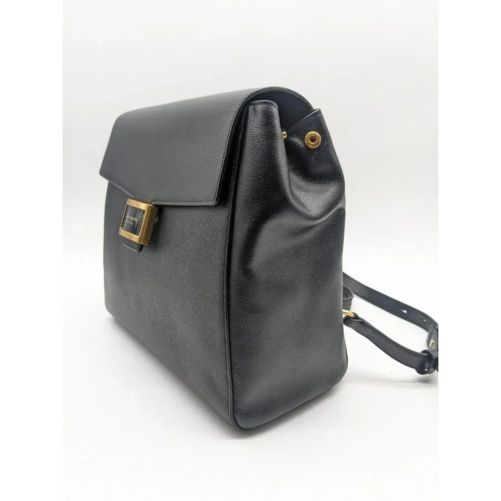 KATE SPADE NY Katy textured leather medium  backpack- BLACK